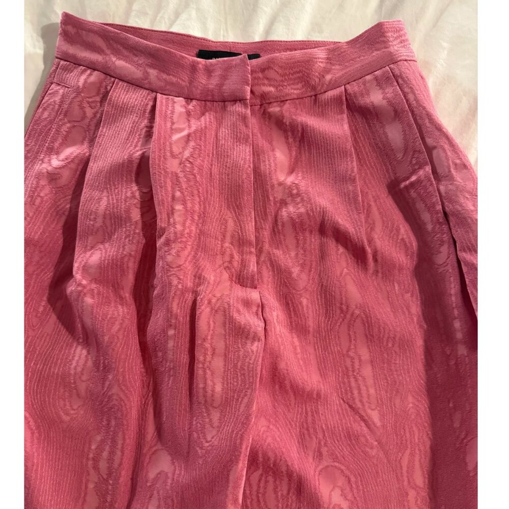 Rachel Comey Thorough Pant in Pink Wool-Blend Moire